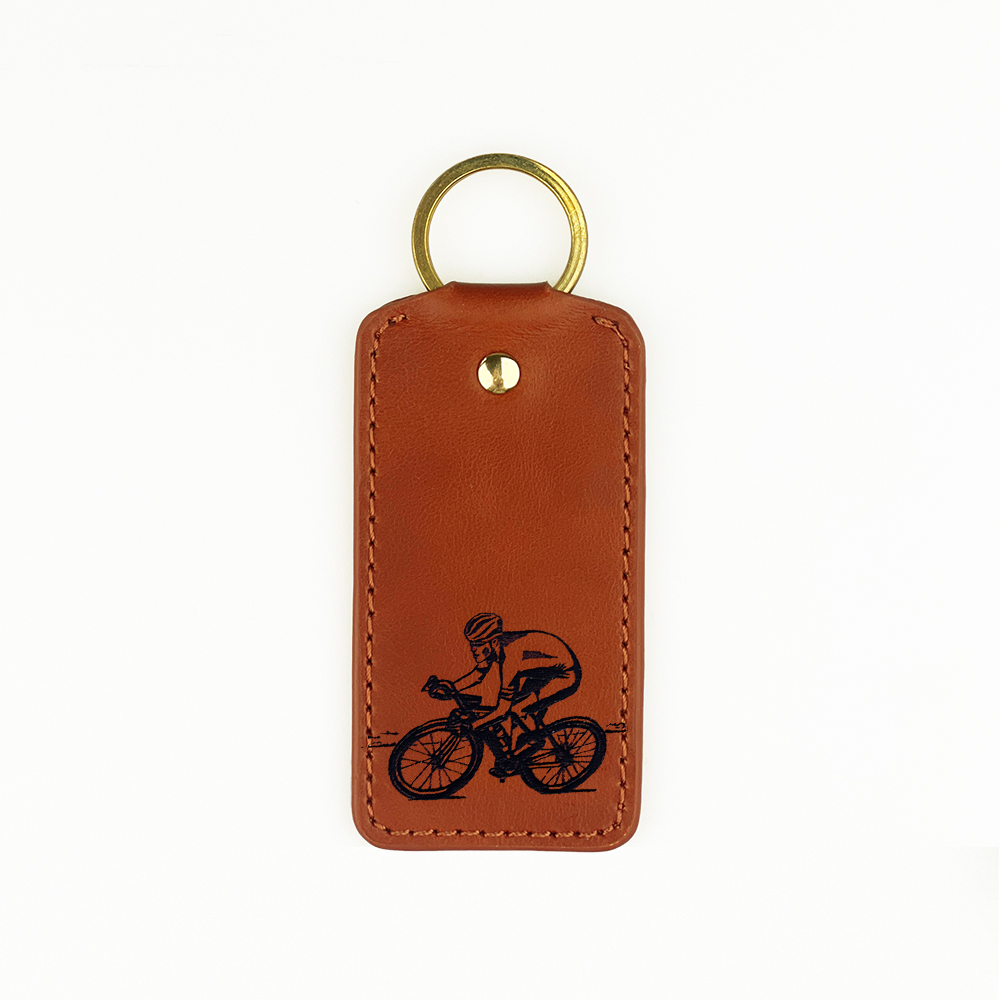 Picture of Leather Keyring - Cycling