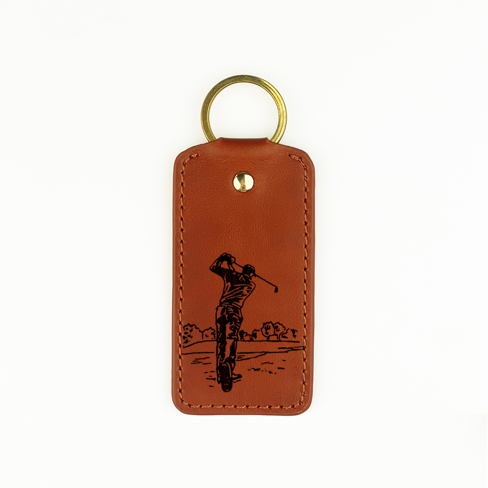 Picture of Leather Keyring - Golf