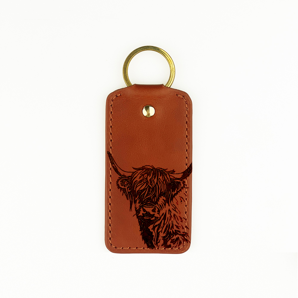 Picture of Leather Keyring - Highland Cow