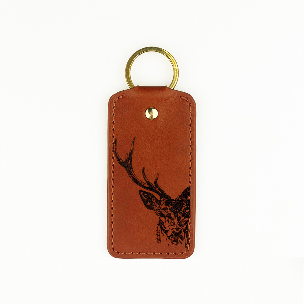Picture of Leather Keyring - Stag