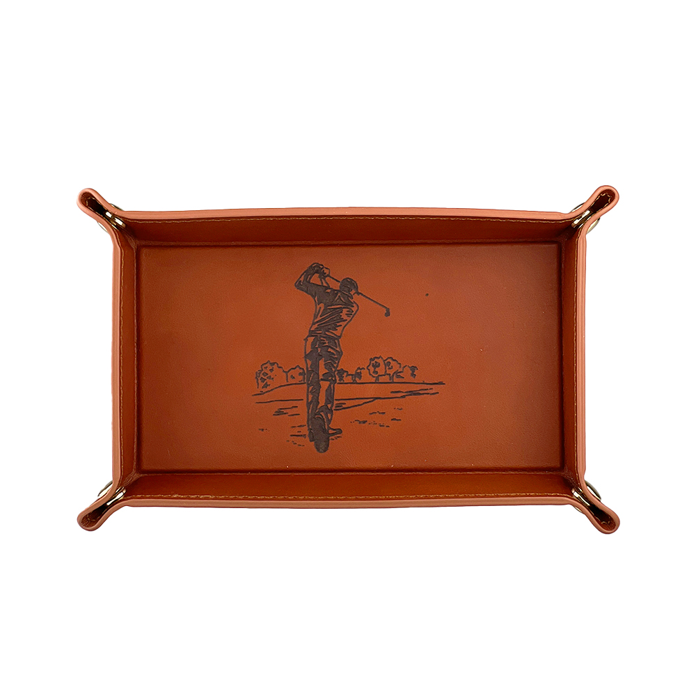 Picture of Leather Trinket Tray - Golf