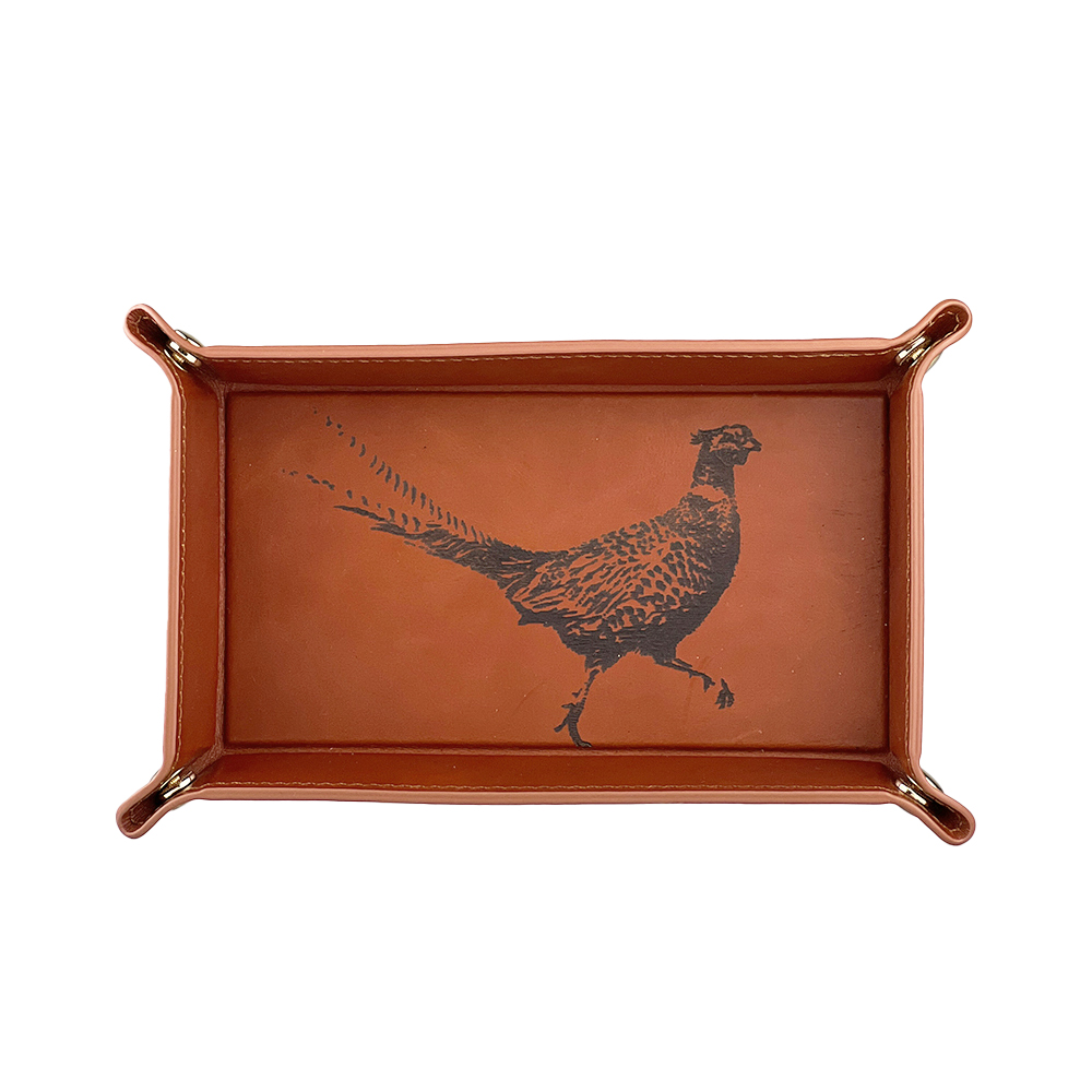 Picture of Leather Trinket Tray - Pheasant
