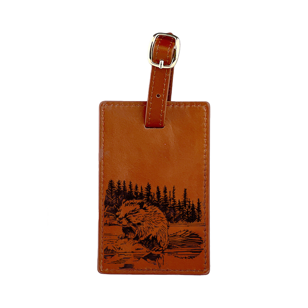 Picture of Leather Luggage Tag – Beaver