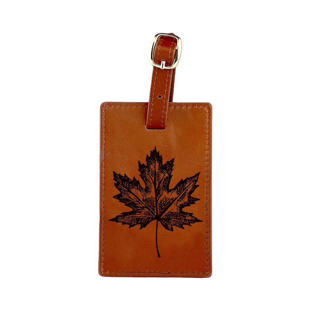 Picture of Leather Luggage Tag – Maple Leaf