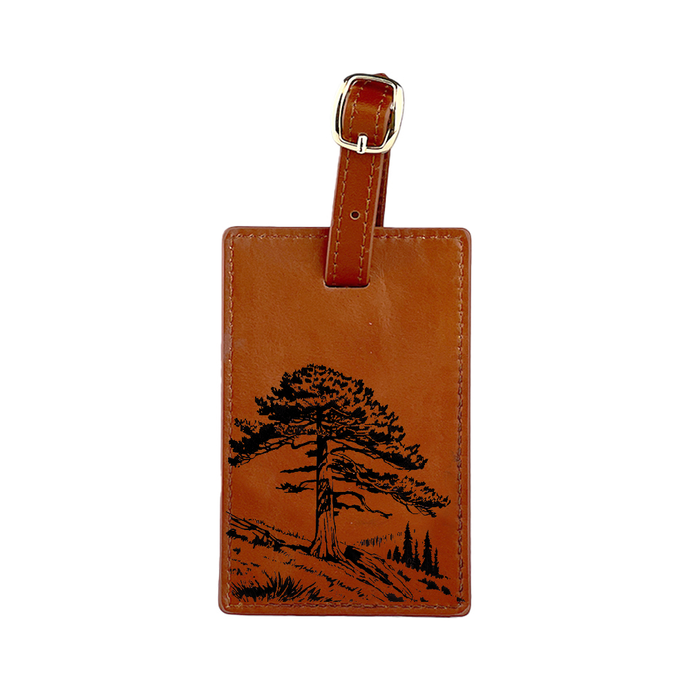 Picture of Leather Luggage Tag – Red Cedar Tree