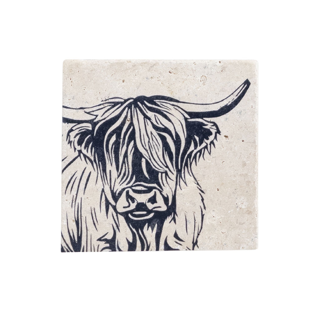 Picture of Single Stone Coaster - Highland Cow
