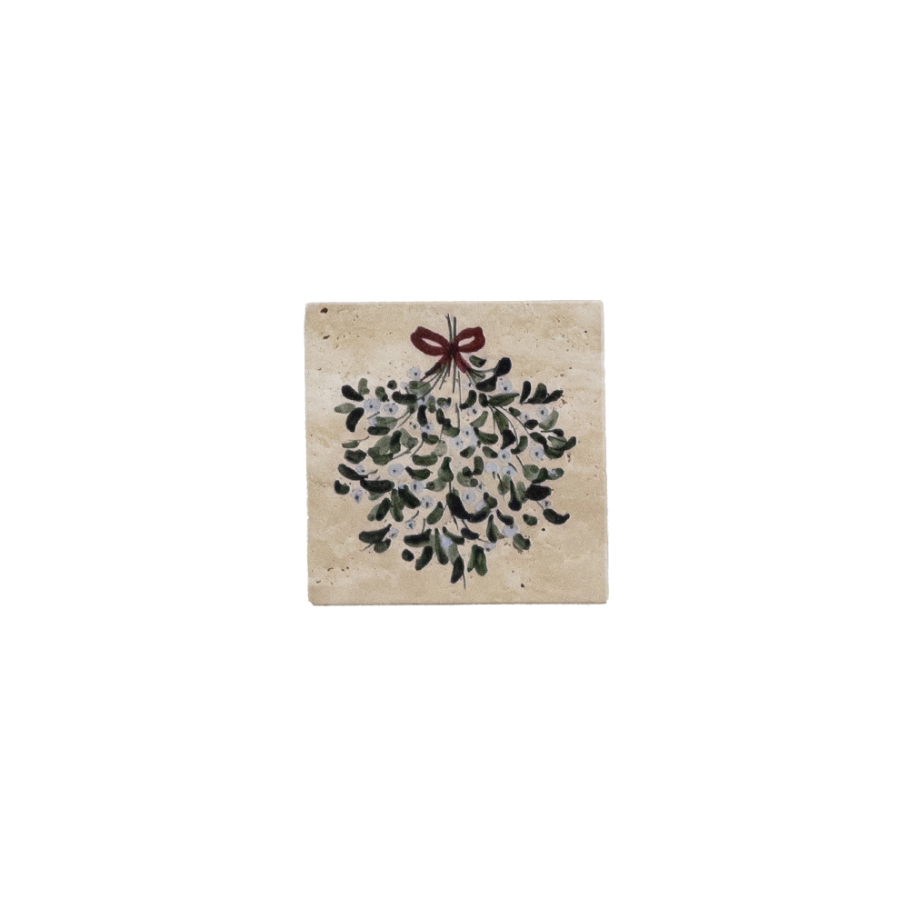 Picture of Single Stone Coaster - Mistletoe