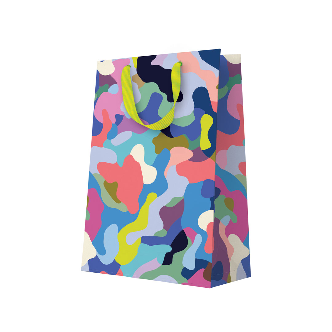 Picture of Colourful Camo Large Gift Bag (11782)