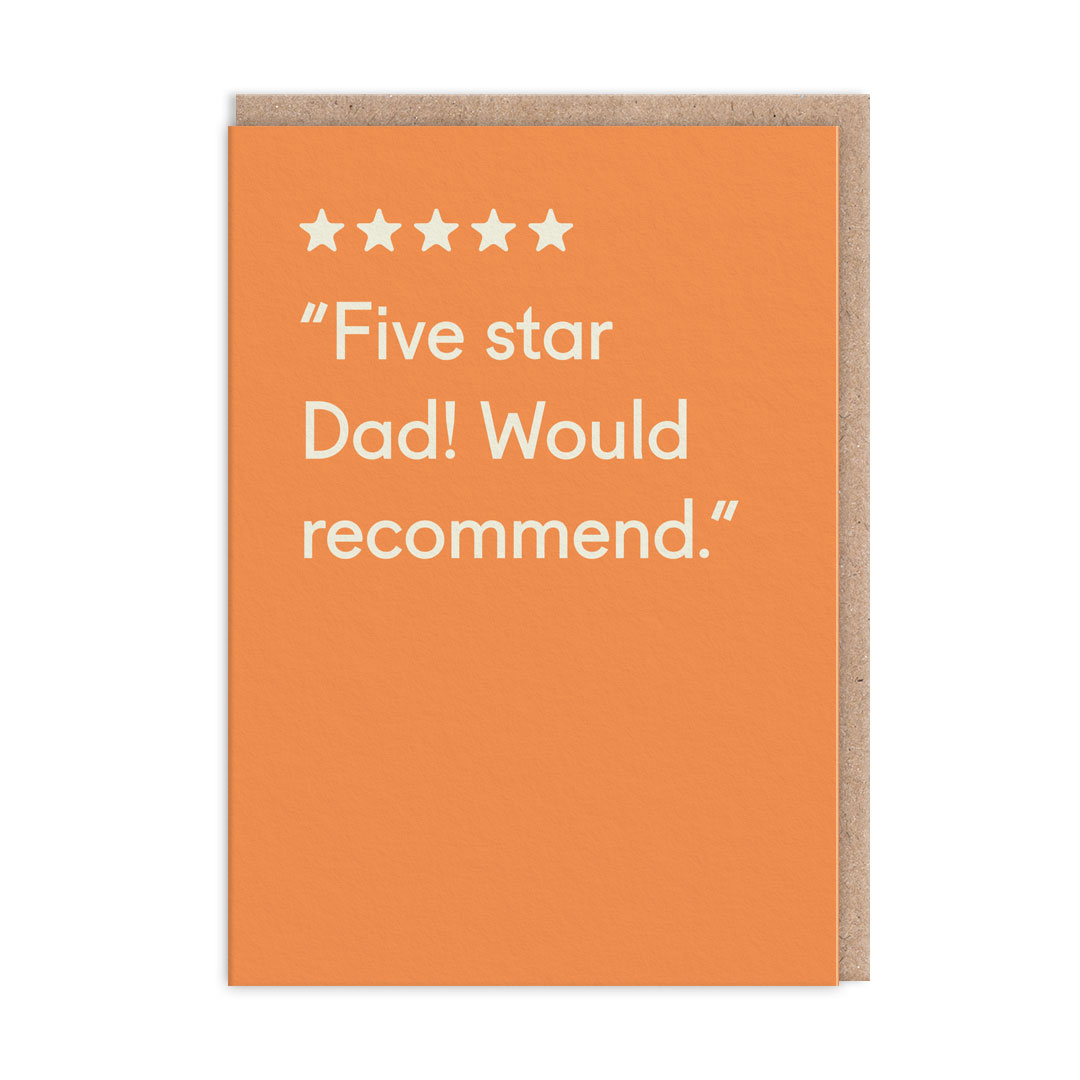 Picture of Five Star Dad Greeting Card (12566)