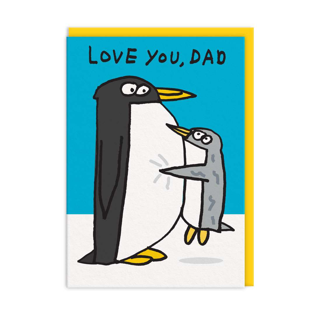 Picture of Love You Dad Penguin Greeting Card (12578)