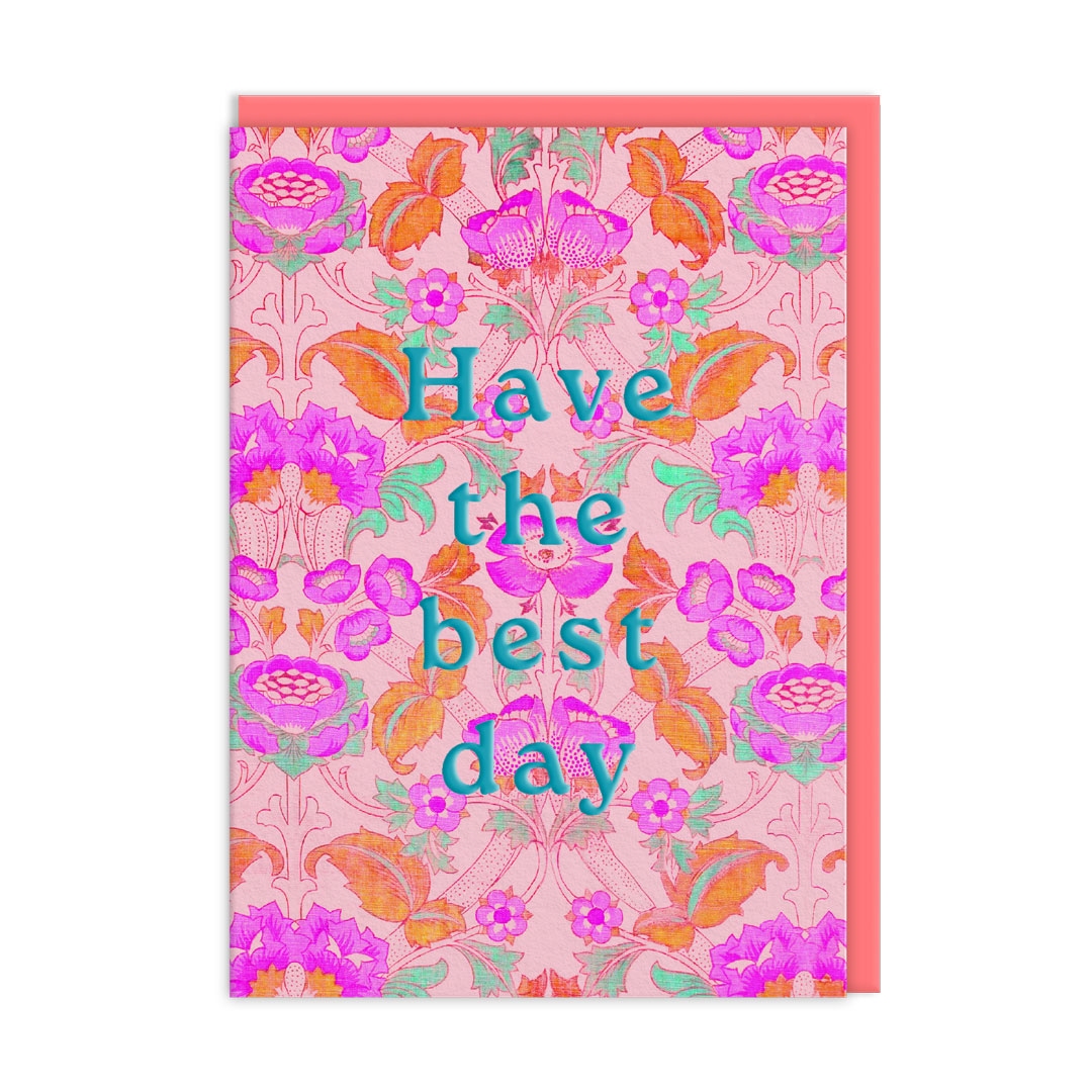 Picture of Floral Pink Arts & Crafts Greeting Card (12591)
