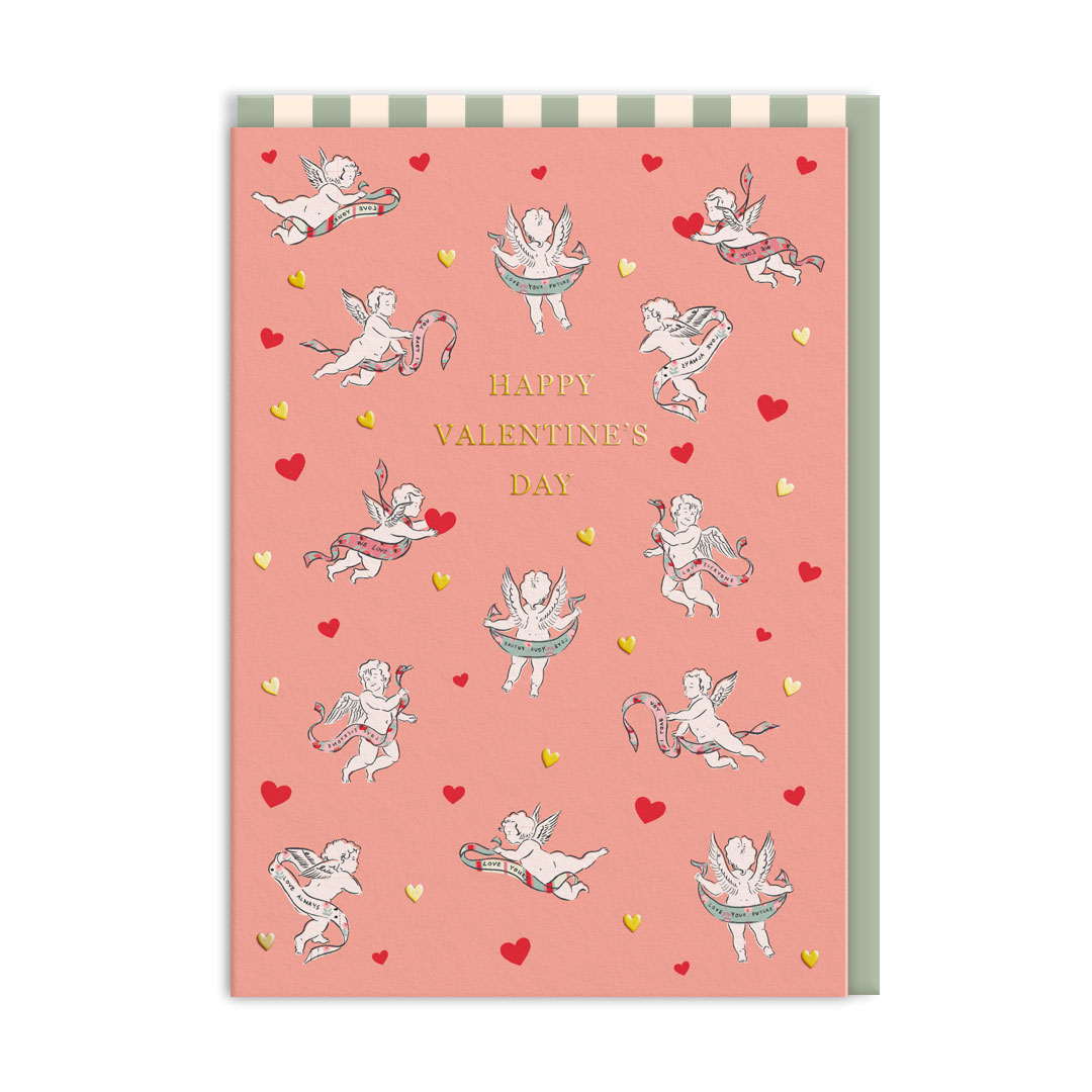 Picture of Happy Valentine's Day Cherubs Card (12715)