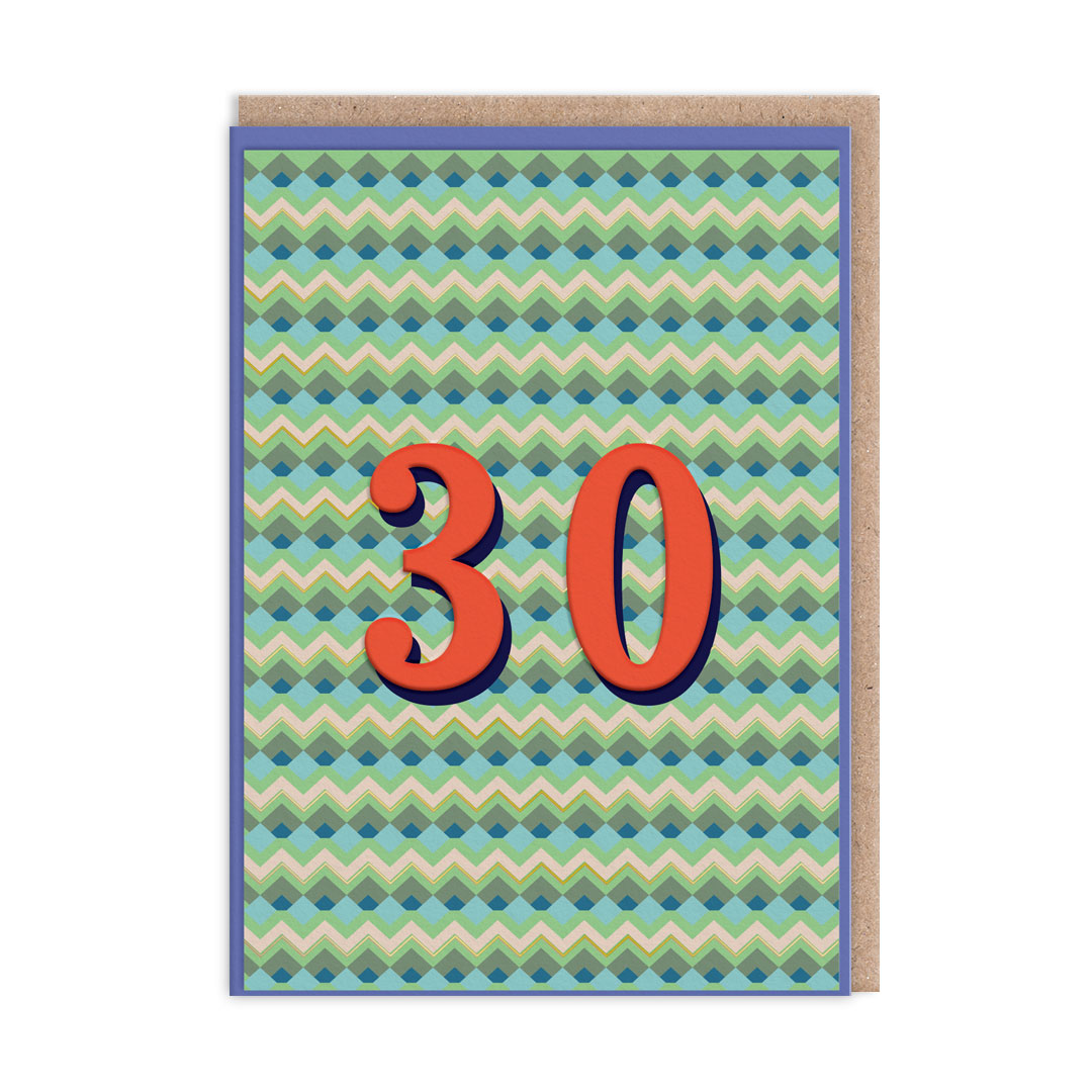 Picture of 30 Geometric Birthday Card (12769)