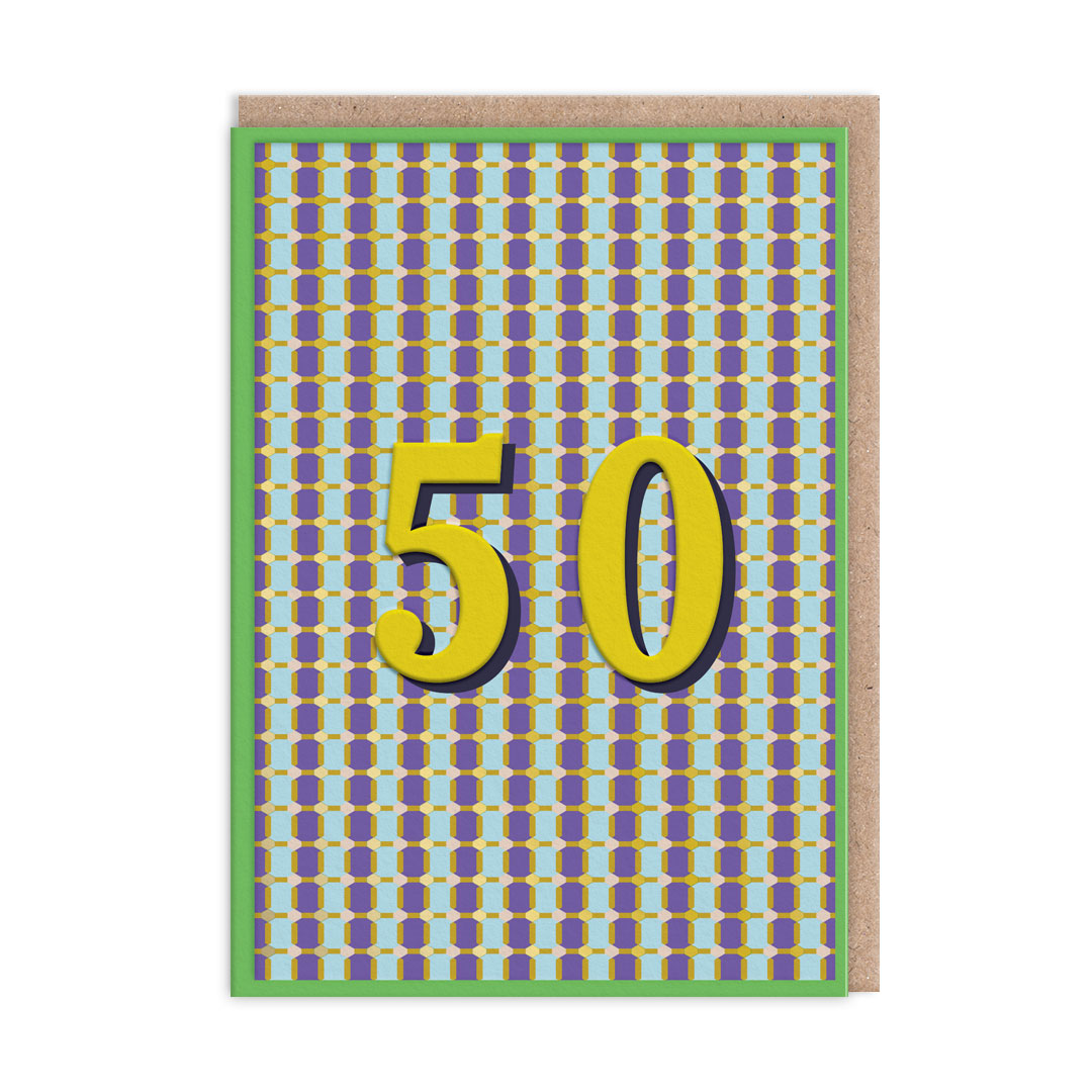 Picture of 50 Geometric Birthday Card (12771)