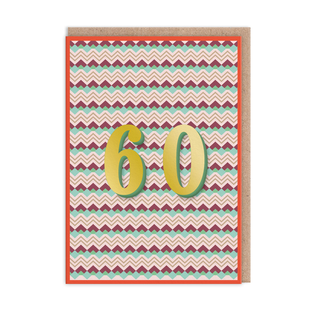 Picture of 60 Geometric Birthday Card (12772)