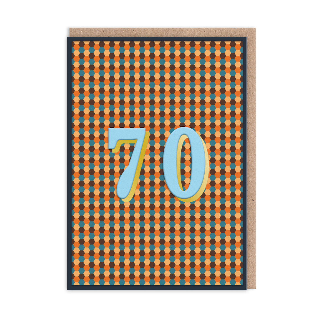 Picture of 70 Geometric Birthday Card (12773)