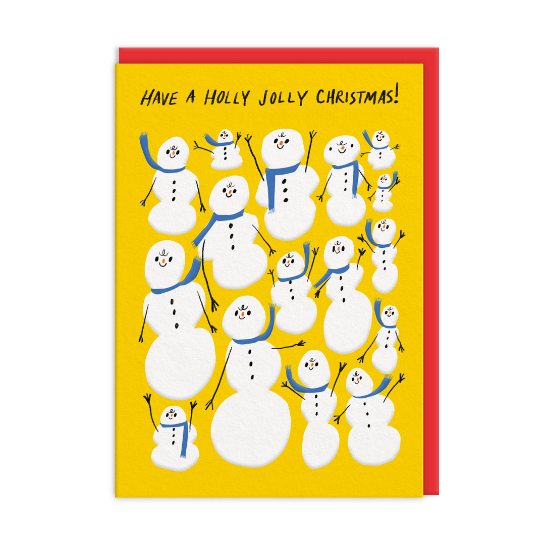 Picture of Jolly Christmas Snowman Greeting Card (12893)