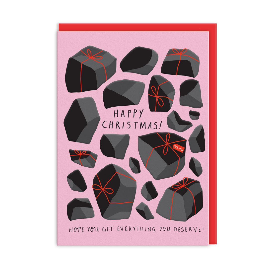 Picture of Happy Christmas Coal Greeting Card (12895)