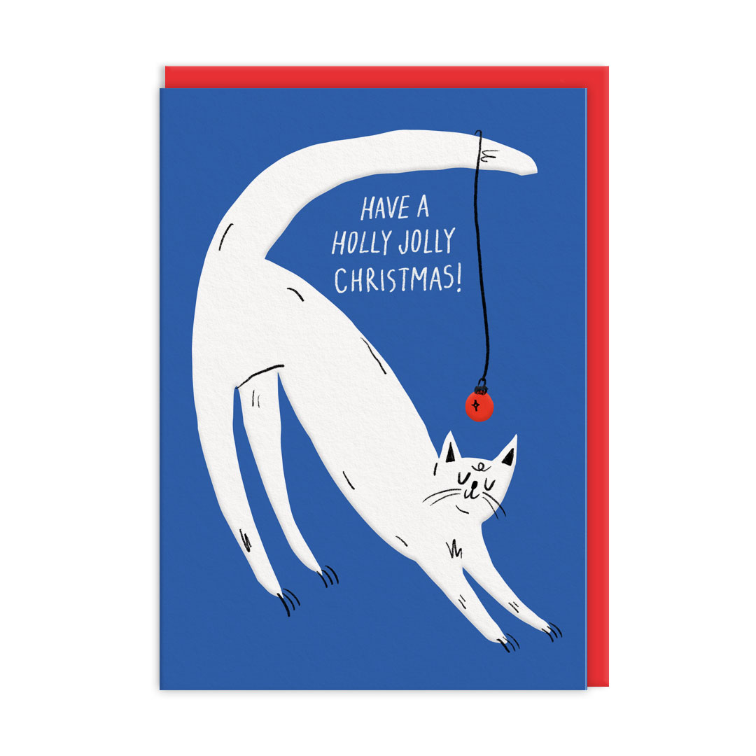 Picture of Jolly Christmas Cat Greeting Card (12896)
