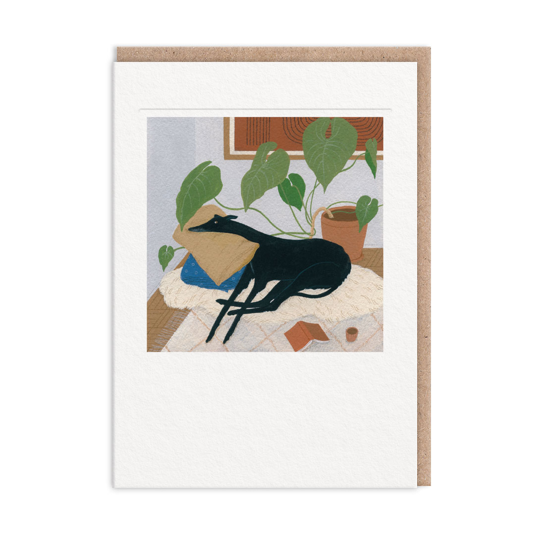 Picture of Greyhound Greeting Card (12910)