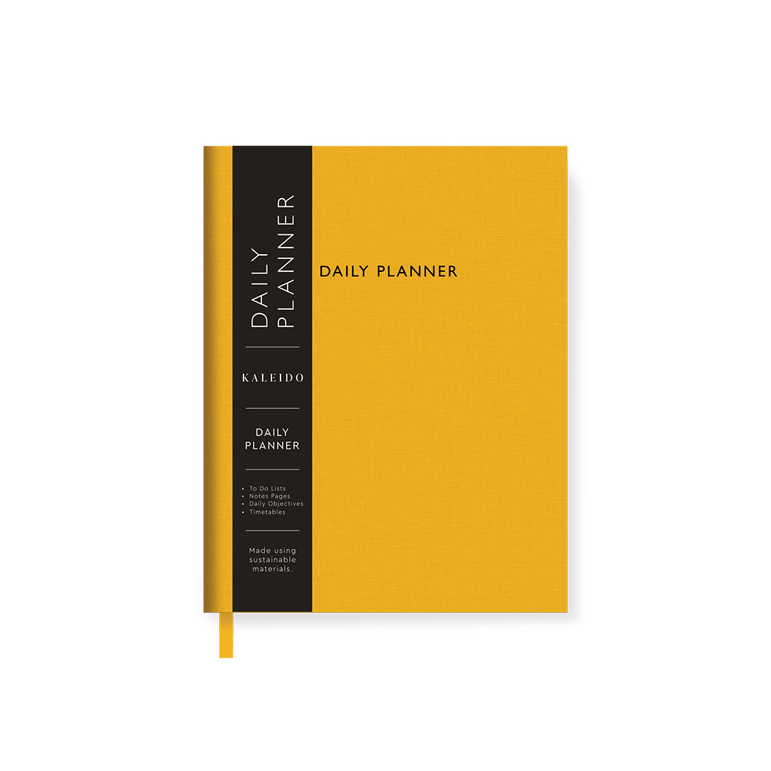 Picture of Yellow Fabric Daily Planner (B6) (12913)