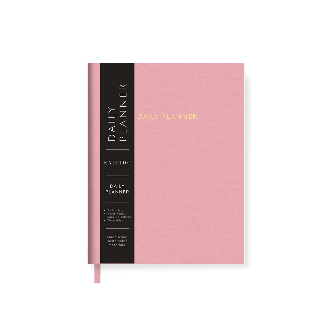 Picture of Pink Fabric Daily Planner (B6) (12916)