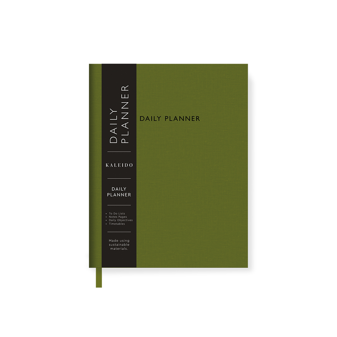 Picture of Olive Green Fabric Daily Planner (B6) (12921)