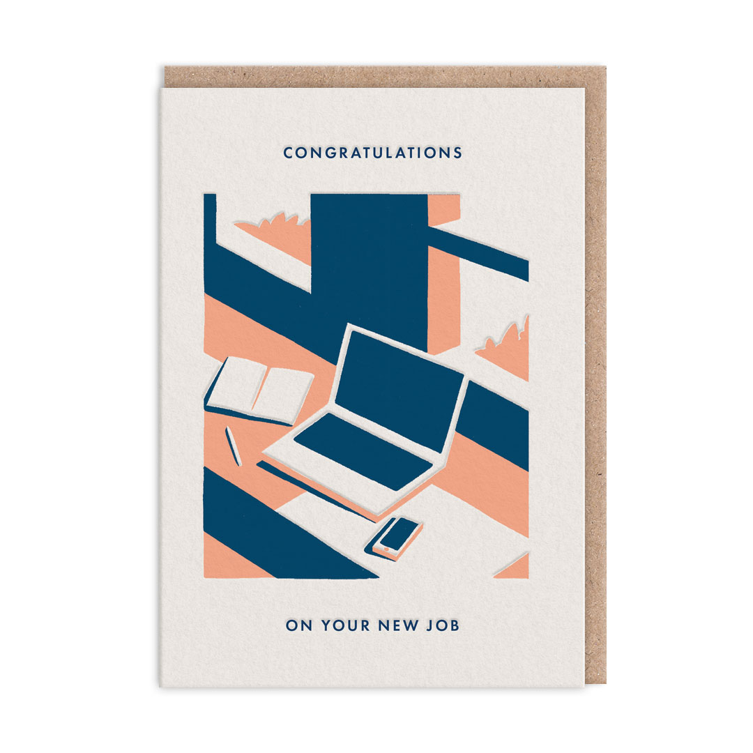Picture of New Job Laptop Greeting Card (12930)
