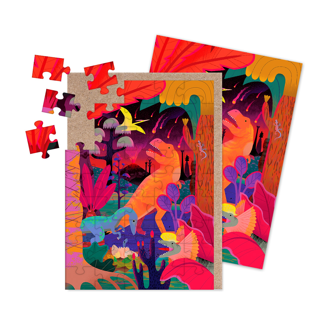 Picture of Dinosaurs - Carnivores Jigsaw Card (12934)