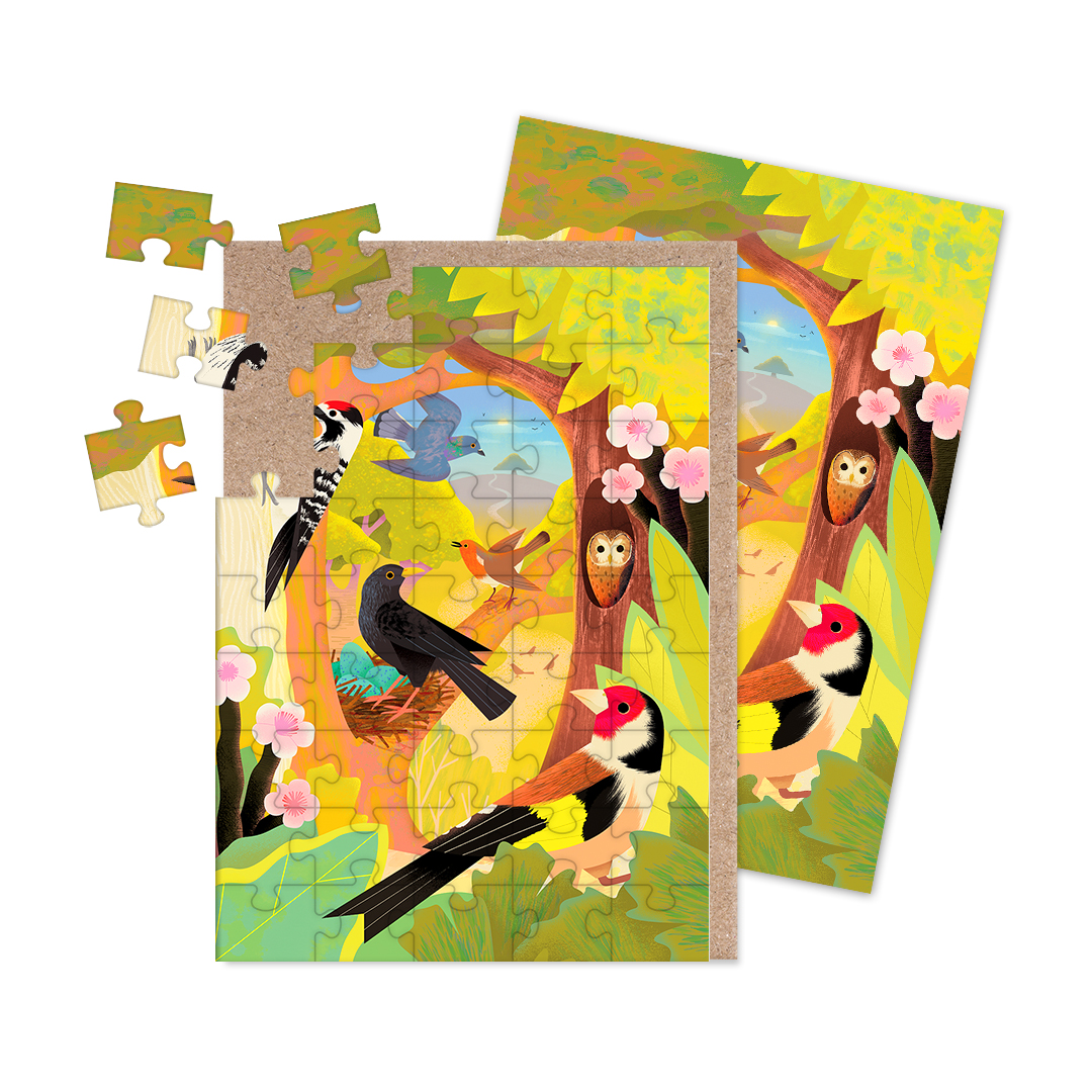 Picture of UK Birds Jigsaw Greeting Card (12935)