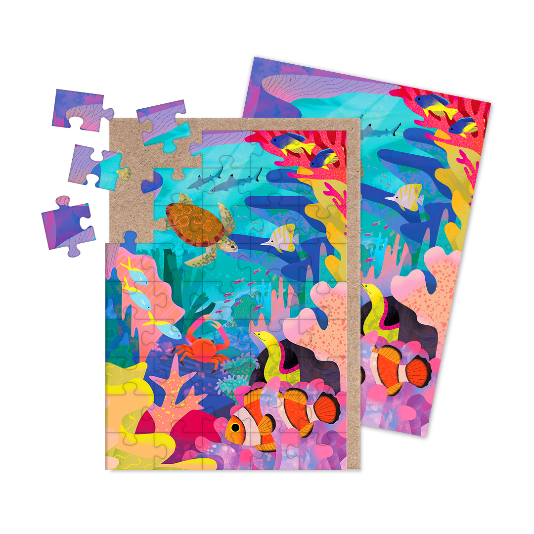 Picture of Great Barrier Reef Jigsaw Greeting Card (12936)