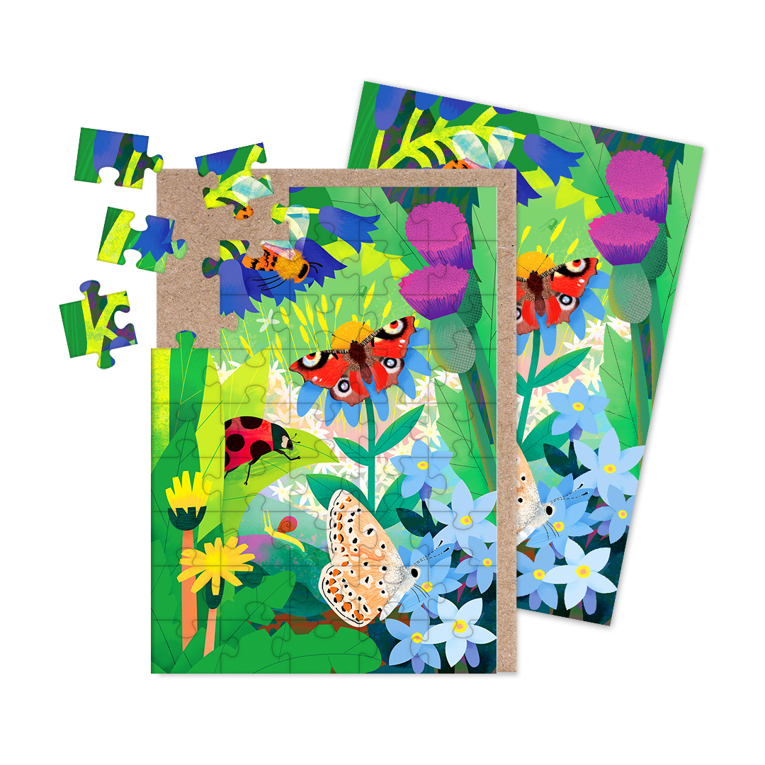 Picture of UK Insects Jigsaw Greeting Card (12938)