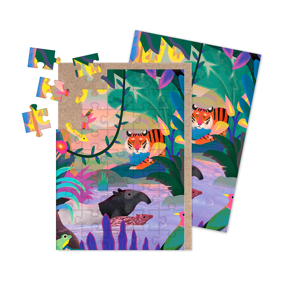 Picture of Sumatran Jungle Jigsaw Greeting Card (12939)