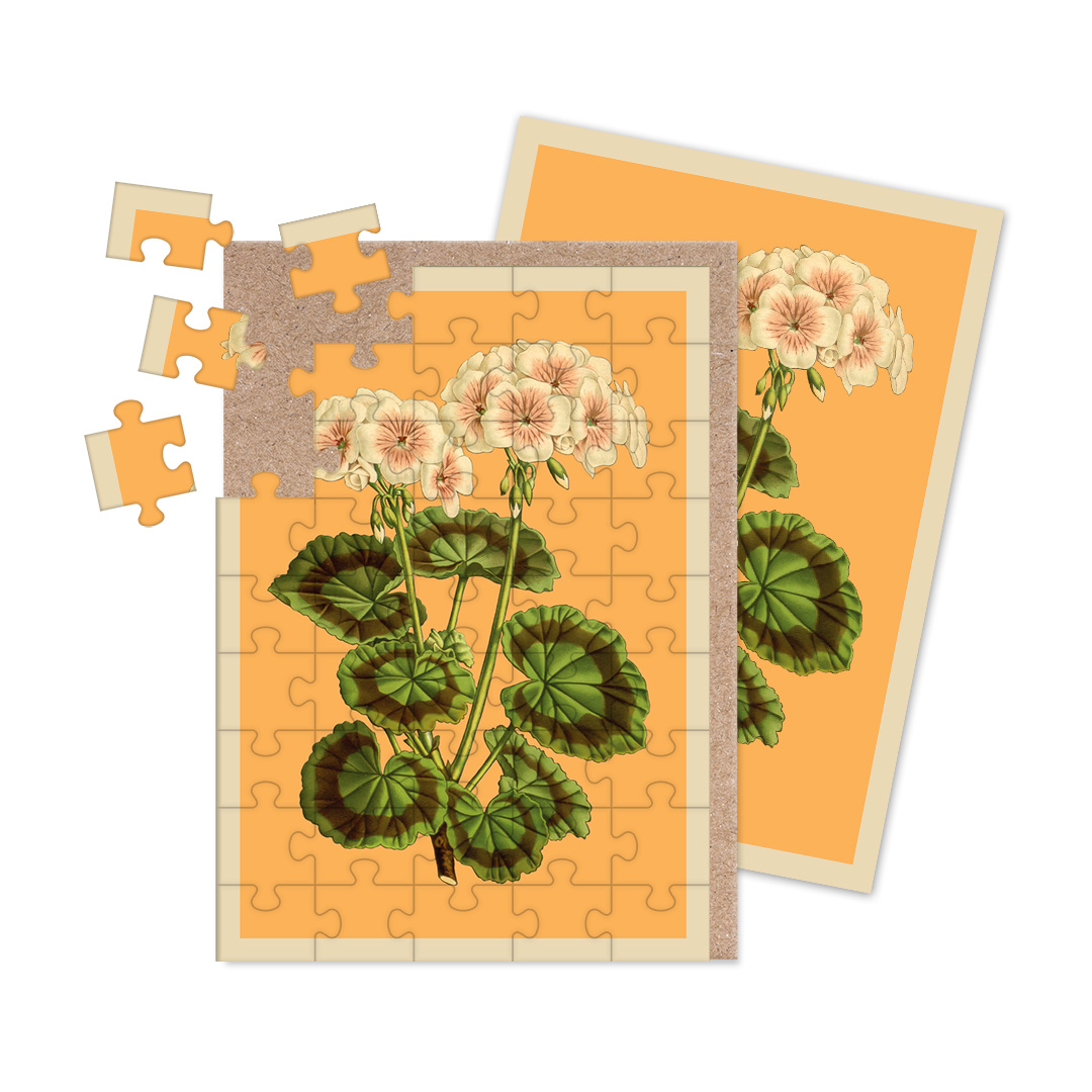 Picture of Geranium Jigsaw Greeting Card (12940)