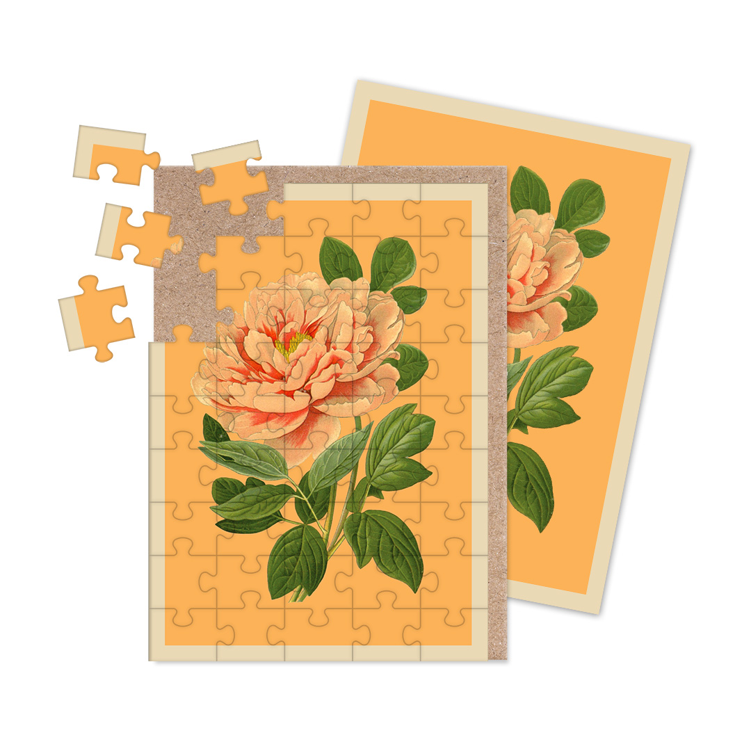 Picture of Tree Peony Jigsaw Greeting Card (12945)