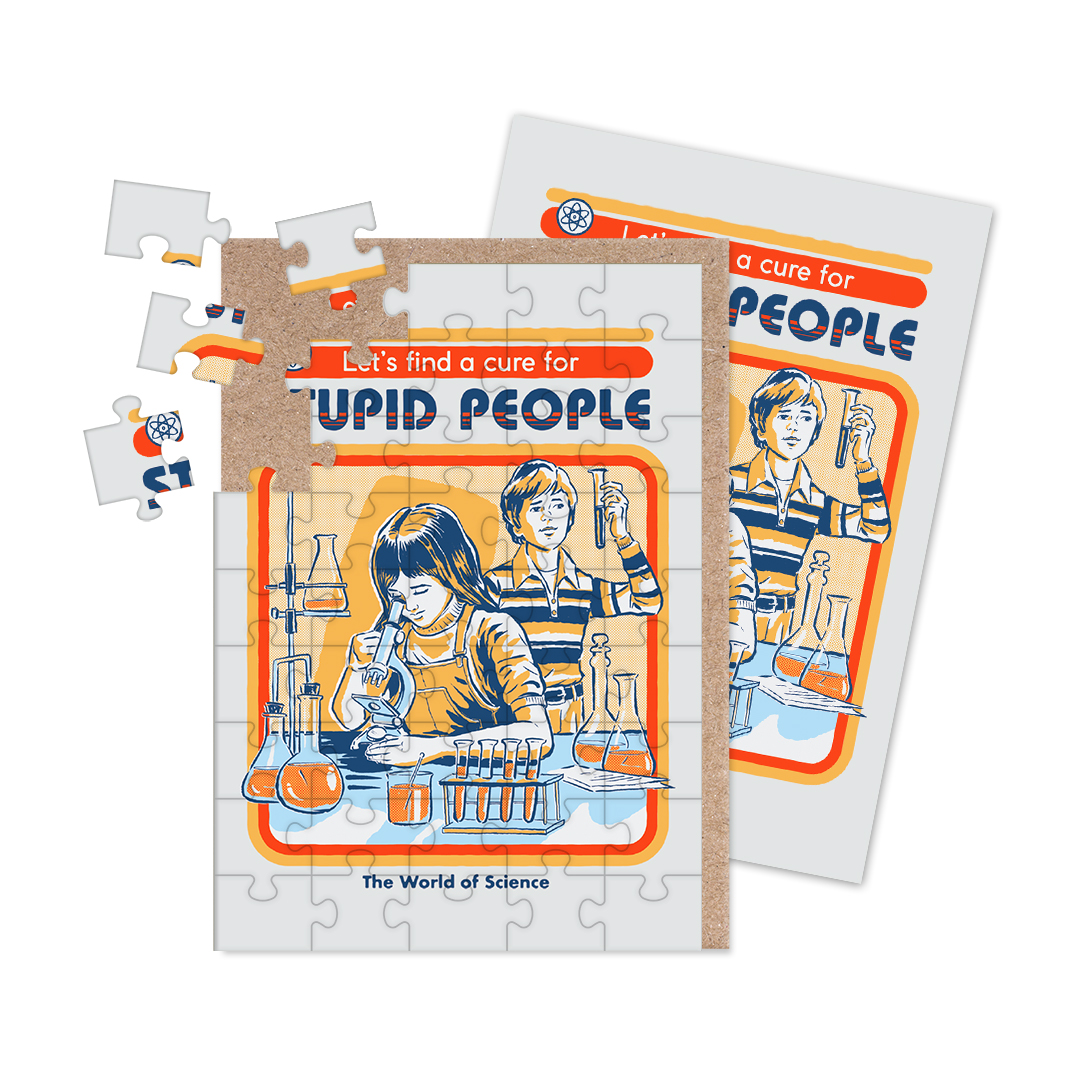 Picture of Cure For Stupid People Jigsaw Greeting Card(12950)