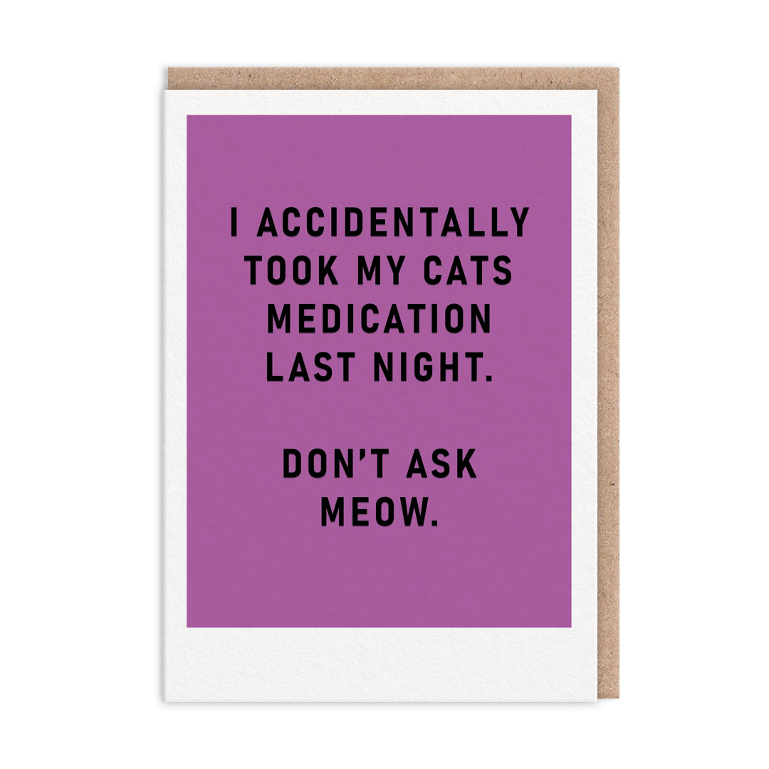 Picture of Cat Meds Greeting Card (13072)
