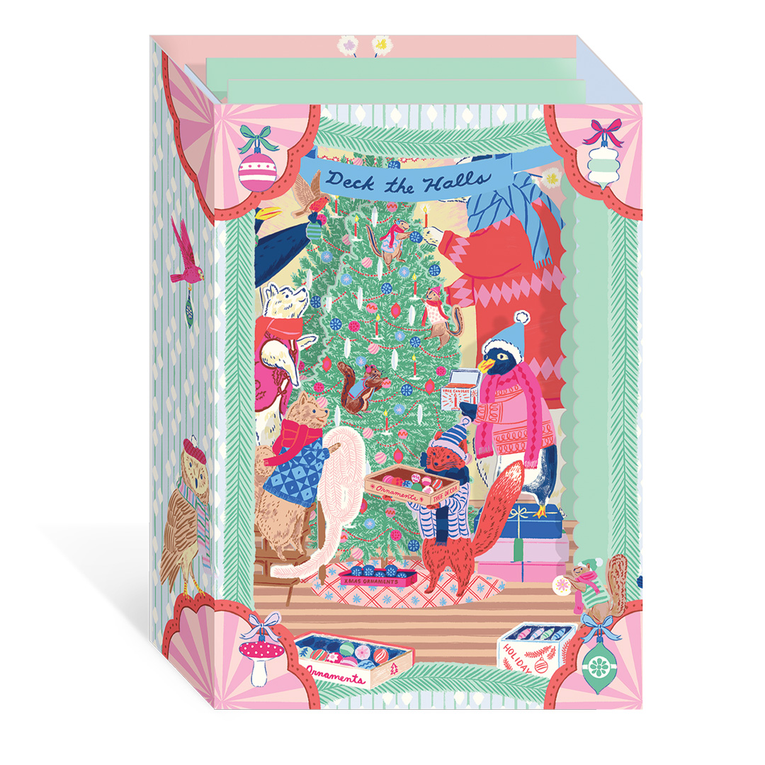 Picture of Deck The Halls Greeting Card (3D) (13080)