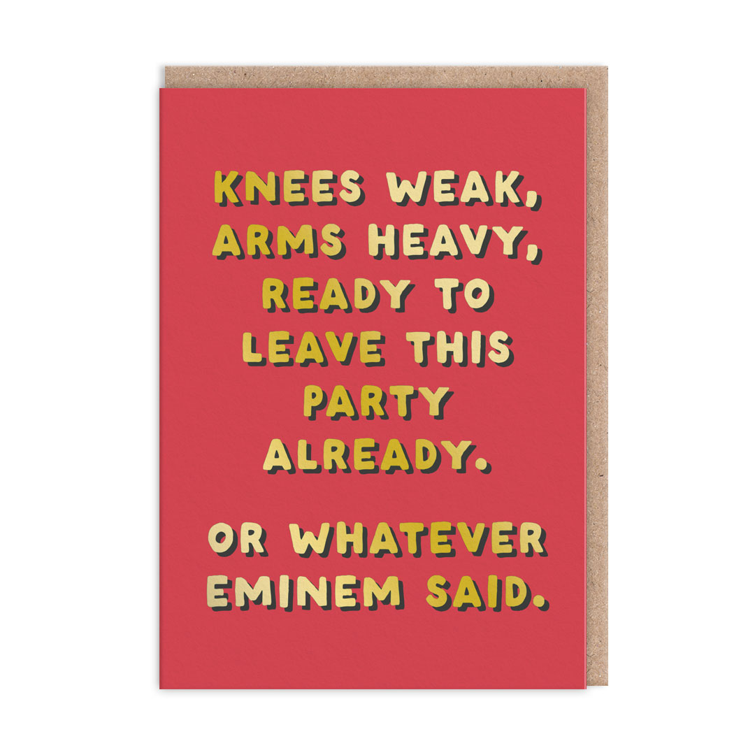 Picture of Knees Weak Greeting Card (13095)
