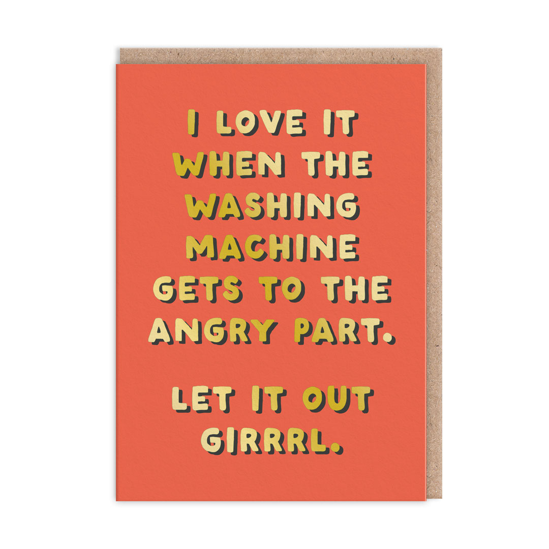 Picture of Angry Washing Machine Greeting Card (13099)