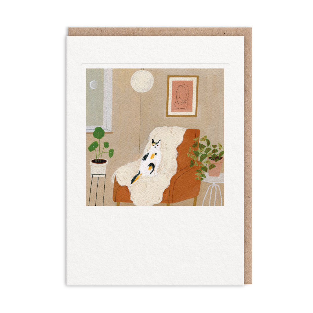 Picture of Chair Cat Greeting Card (13101)