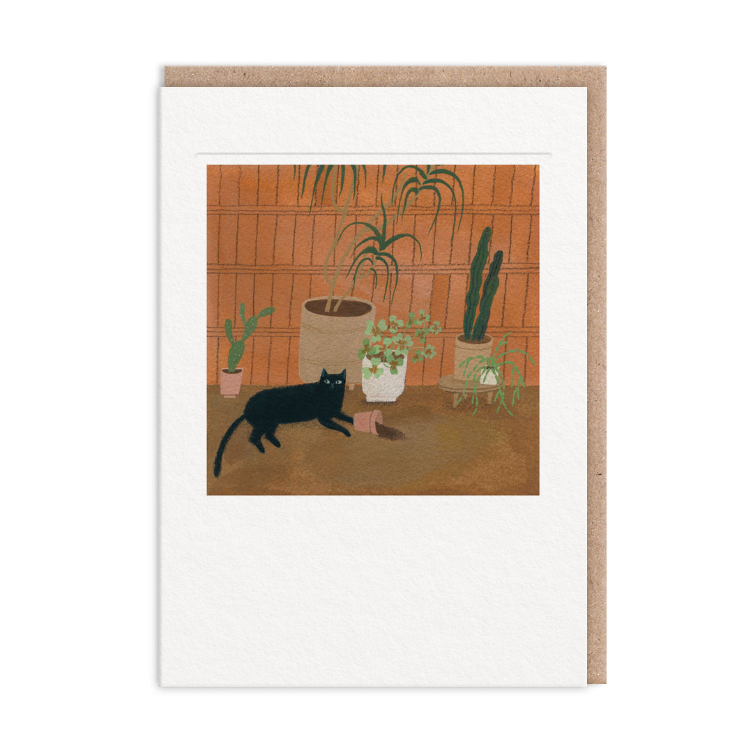 Picture of Plant Cat Greeting Card (13102)
