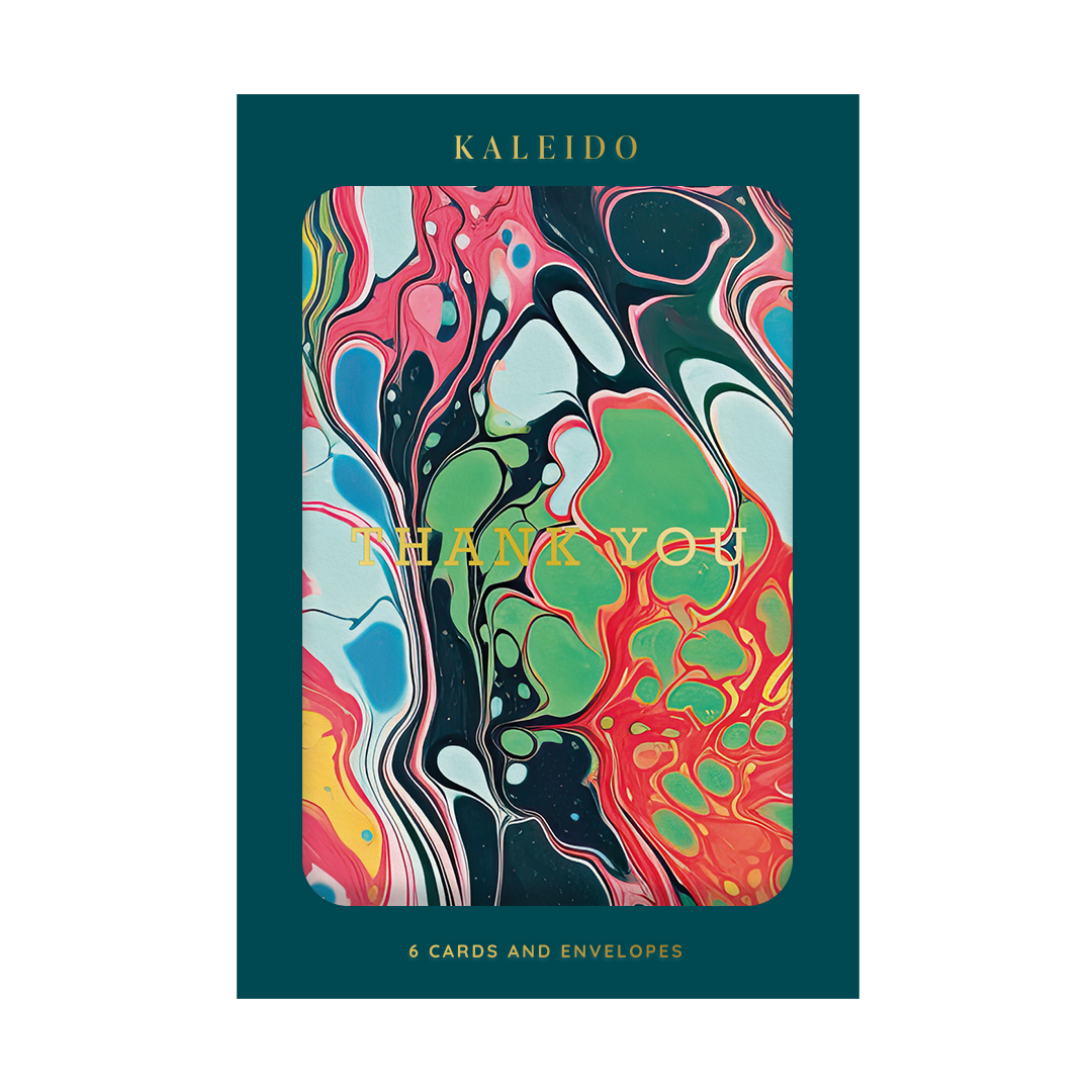Picture of Colourful Marble Thank You Card Set (13224)