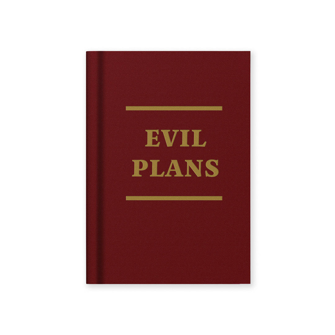 Picture of Evil Plans Fabric Hardback Notebook (A7) (13277)