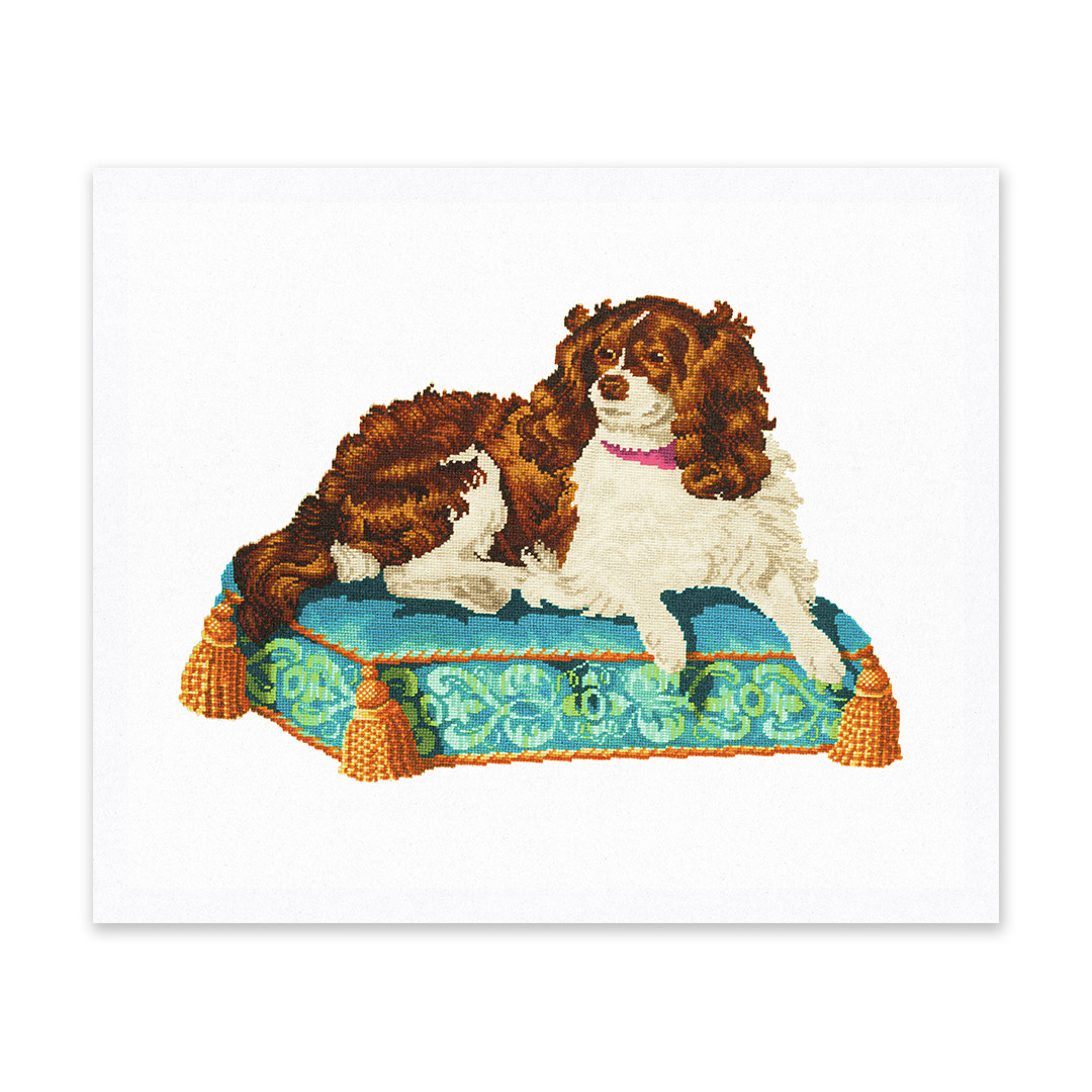 Picture of Embroidered Dog Riso Print (10x12) (13288)