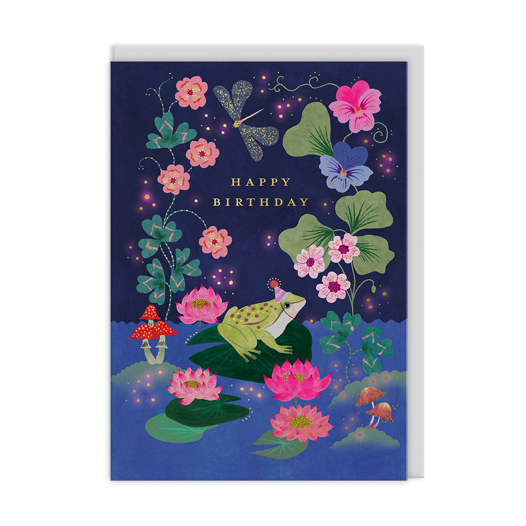 Picture of Lilipad Frog Greeting Card (13313)