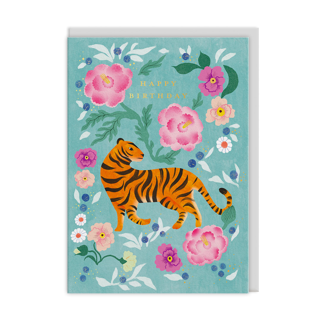 Picture of Tiger Bloom Greeting Card (13317)
