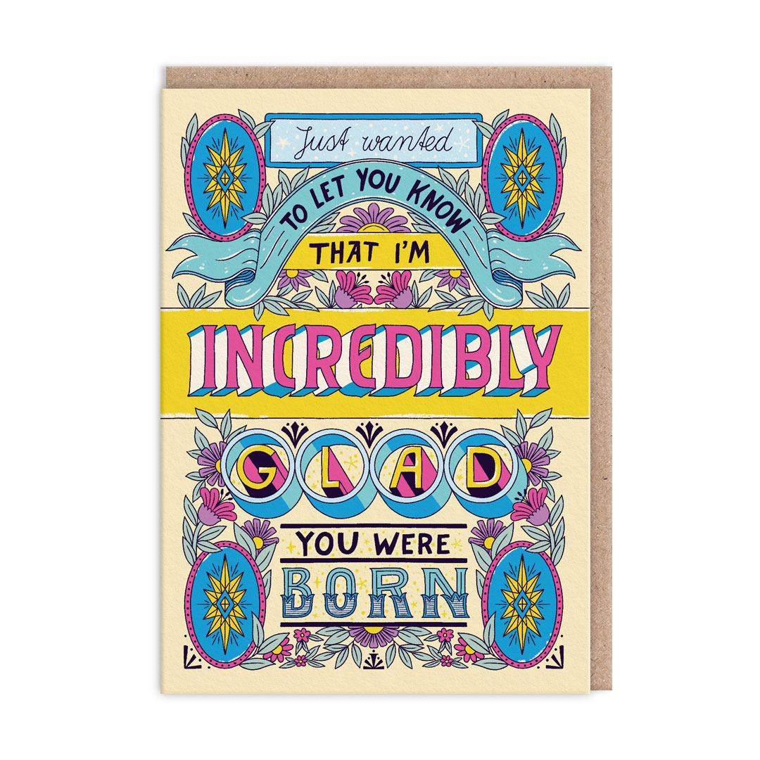 Picture of Glad You Were Born Greeting Card (13345)