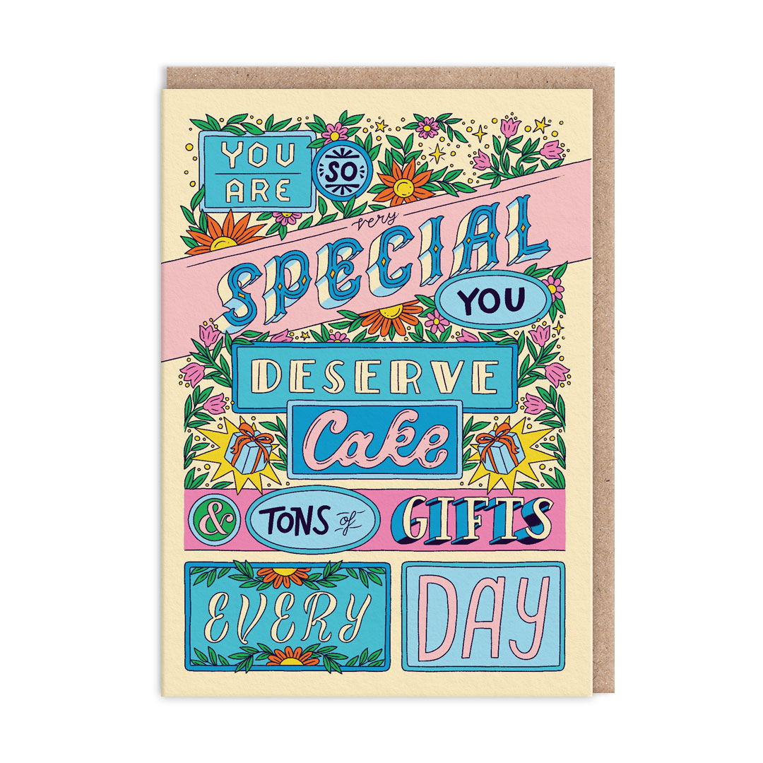 Picture of You Deserve Cake Greeting Card (13346)