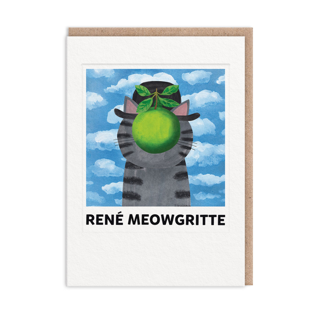 Picture of René Meowgritte Greeting Card (7x5) (13354)